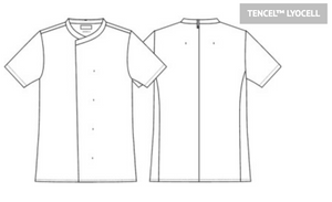 Kentaur Tencel unisex kokke-/serviceskjorte - Hvid (23692)